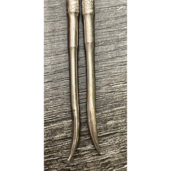 Vintage HMQ Nutcracker Set / Nut Cracker / Shellfish Cracker 2 picks 1940's - Picture 4 of 7